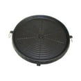 thumbnail image 2 of Tnarru Plaque de Cuisson BBQ Poêle de Gril BBQ Facile à Nettoyer Antiadhésive Poêle de Grillade Portable Plaque de Barbecue pour Camping Gril de Cuisinière BBQ Feu de Camp Ronde, 2 of 8