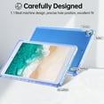 thumbnail image 7 of Allytechgroup Clear Case for iPad 9th/8th/7th Generation 10.2" & iPad Air 3 10.5" (Air 3rd Gen) & iPad Pro 10.5 2017, [Built-in Pencil Holder] Anti Yellowing Slim Shockproof Protective Cover, Blue, 7 of 7