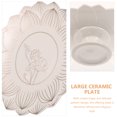 thumbnail image 2 of MasteelfCA Plateau d'Offrande en Céramique Plateau de Rangement pour Fruits et Collations Bouddha Hall, 2 of 9