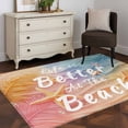 thumbnail image 4 of Summer Washable Area Rugs 3'x5', Life Is Better At The Beach Yellow Starfish Plant Low Pile Throw Living Room Rug Non-Slip Sturdy Edge Binding Carpet for Indoor Entryway Bedside Kitchen, 4 of 9