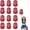 Rose red gold, variant on 12 PCS Cheerleader Pom Poms,with Baton Handle for Rooters Cheering Squad Team Spirit Sports (Blue Gold)