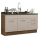 thumbnail image 1 of Mueble de Cocina MADESA Agata 150 cm 2 Puertas 2 Cajones Marrón/Crema, 1 of 9