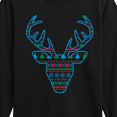 thumbnail image 3 of Instant Message - Pixel Sweater Deer Christmas - Toddler & Youth Long Sleeve Graphic T-Shirt, 3 of 6