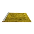 thumbnail image 2 of Ahgly Company Machine Washable Indoor Square Persian Yellow Traditional Area Rugs, 3' Square, 2 of 4