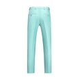 thumbnail image 3 of HOOMEUMY Men's Suit Pants Business Dress Trousers Flat Front Straight Leg Solid Color Office Work Slacks Green XXXXXL, 3 of 3