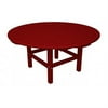 POLYWOOD Classic Patio Table 38" Round Plastic Sunset, Red