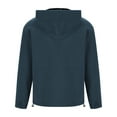 thumbnail image 5 of Iugvhana Mens Polar Fleece Hoodies Warm Thicken Winter Classic Solid Long Sleeve Half Zip Up Pullover Hooded Sweatshirts Green S, 5 of 7