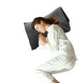 thumbnail image 5 of Household 100% Jersey Cotton Pillowcase-Light Weight, Comfortable Super Soft and Breathable Yarn-Dyed Pillow Cases with Envelope Closure (Sky Gray, 29.13x18.90in), 5 of 7