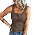 thumbnail image 4 of Lovebay Womens V Neck Henley Tank Tops Low Cut Solid Sexy Summer Sleeveless Button Down Shirts S-3XL, 4 of 6