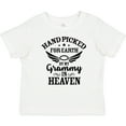 thumbnail image 3 of Inktastic Handpicked for Earth by My Grammy in Heaven with Angel Wings Boys or Girls Baby T-Shirt, 3 of 5