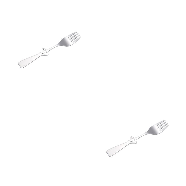 Naiovety Cuchara de azúcar en forma de corazón, vajilla para parejas, tenedor de postre, regalo de boda, herramienta para comer, cuchara agitadora, Tenedor Corazón Pequeño 2piezas Naiovety CBP391432