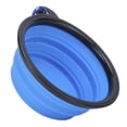 thumbnail image 3 of Comedero para perros portátil, fácil de limpiar, duradero, plegable, para viajes y caminatas, color azul, 3 of 14
