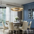 thumbnail image 5 of LED Ring Chandelier Brass Gold Chandelier Dimmable Round Foyer Chandeliers Light Modern Circular Chandeliers for Dining Room Entry Bedroom Office Living Room, 24in, 5 of 7