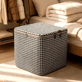 thumbnail image 4 of Fabric Clothes Storage Bins with Lids, Large Capacity Double Zipper Heavy Duty Organizers Storage Containers with Reinforced Handle for Clothing, Blanket, Comforters, Bed Sheets, Toys, 4 of 9