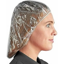 Clear Polyethylene Bouffant Caps, Waterproof 0.75 Mil, 500 Count, 21 in