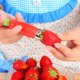 thumbnail image 4 of Cuchillo para pelar fresas de cocina, pelador de fresas de acero inoxidable, recolección de hojas de tomate y recolección de núcleo, recolector de frutas, embalaje en bolsa Opp Xemadio ZYY-2680, 4 of 5