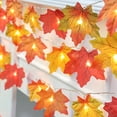 thumbnail image 2 of HAOSHICS Maple Leaf String Lights Thanksgiving Decorations, Fall Garland Lights String Indoor Outdoor Fall Decor Halloween Decorations, 2 of 6
