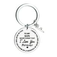 thumbnail image 4 of Jacenvly Mother's Day Diy To My Son Stainless Steel Last Name 26 Letter Keychain 2.5X2.5Cm Mother's Day Gifts For Wome/Men/Mom/Girls/Kids/Teens, 4 of 5