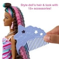 thumbnail image 4 of Barbie Totally Hair Fashion Doll with Butterfly Theme, Extra-Long Hair & 15 Styling Accessories, 4 of 7