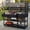 Corner Set-Black, variant on Outdoor Kitchen Storage Cart with Faucet & Sink, Rolling Kitchen Island with Bottle Opener, Garden Potting Bench with Raised Shelf