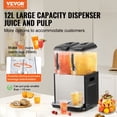 thumbnail image 2 of VEVOR Commercial Beverage Dispenser,2 Tanks 12 L / 12.7 QT Per Tank Juice Dispenser,286W Stainless Steel Ice Tea Drink Machine with 45°F-54°F Cooling Temperature,for Cold Drink Restaurant Bar Party, 2 of 9