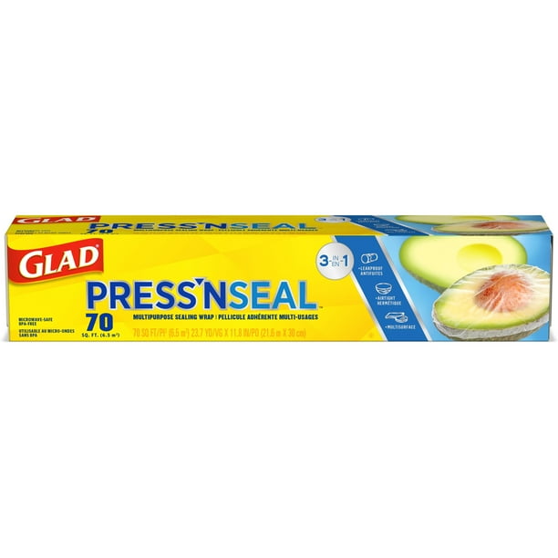 Glad Press'n Seal Plastic Food Wrap, 70 Square Feet