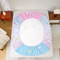 thumbnail image 5 of jejeloiu Kawaii Cute Axolotl Twin Sheet Sets,Pink Mermaid Pattern Bedding For Animals Lover 3 Pieces, 5 of 7