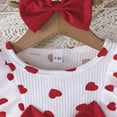 thumbnail image 5 of SUYOLL Toddler Girls Outfits Sets Cute Heart Print Bow Long Sleeve Dress with Headband Casual Beach Party Summer Fall Outfit Boho Dresses, 5 of 6