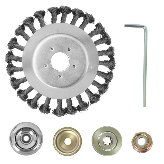 BAOKALER 6 inch Unbreakable Wired Trimmer Blade, Steel Wire Brush Cutter Weeding Trimmer, Compatible with Mainstream Gas String Trimmer