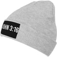 thumbnail image 2 of Beanies,John 3:16 Believer,Jesus Beanie Hat for Women Men Knit Skull Cap Winter Hat Knitted Hat Slouchy Hat Black, 2 of 8