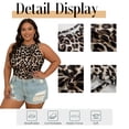 thumbnail image 5 of Cuteduck Women's Tops Summer Sleeveless Crew-Neck Plus Size Sexy Unique Leopard Print Casual Shirts 1X-4X, 5 of 9