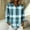 Blue, variant on FDGIU Women's Dressy Casual Plaid Blouse - Long Sleeve Button-Down for Office & Fall Outfits