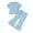 Blue, variant on Bagilaanoe 2pcs Little Girl Pants Set Toddler Short Sleeve T-Shirts Tops + Flare Trousers 3T 4T 5T 6T 7T 8T Kids Summer Casual Clothes