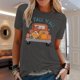 thumbnail image 2 of Tops Para Mujer Blusa Casual Elegante Camisas Cuello Redondo Estampado de Otoño Camiseta de Manga Corta Odeerbi  ODB170457, 2 of 4