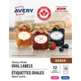 thumbnail image 1 of Glossy White Oval Labels, 1½" x 2½", Permanent Adhesive, for Laser and Inkjet Printers - 82804, 1 of 6