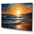 thumbnail image 2 of Designart "Seashore Gilded Shores X Snapshot IX" Nautical & Beach Canvas Art Print, 2 of 5