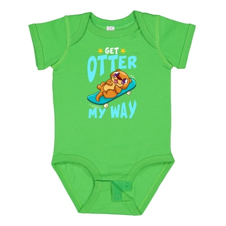 

Inktastic Otter Cute Kids Skateboarding Boys or Girls Baby Bodysuit