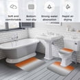 thumbnail image 5 of Burnt Orange Gray Ombre Bath Mat 3 Piece Bathroom Rug Set, Modern Gradient Abstract Art Non Slip Bath Rug Contour Mat and Toilet Lid Cover, Absorbent Shower Mats Soft Bath Rugs and Mats Sets, 5 of 8