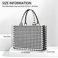 thumbnail image 3 of Large Capacity Tote Bag,Black White Diamond Checkered Pattern Handbag Fashion Luxury Tote Bag,15.7"x13"x 5.1" Inches,Laptop Compatible, 3 of 6