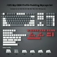 thumbnail image 1 of 165 Key PBT Pudding Keycaps White Grey Set OEM Profile Double Shot Keycap for GK61/Anne Pro 2 Womier Mechanical Gaming Keyboard, 1 of 1
