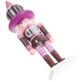 thumbnail image 3 of Wooden Nutcracker Ornament Desktop Decorative Cake Design Nutcracker Figurine Puppet Toy, 3 of 8