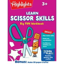 Learn Scissor Skills Big Fun Workbook: Practice Scissor Skills, Cutting and Pasting, Shapes and More, Preschool Cutting , (Paperback)