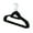 Black, variant on KQJQS Non-Slip Flocked Clothes Hanger Set - Ideal for Adult Closets and More