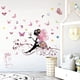 thumbnail image 2 of Pegatinas de pared de mariposa para niña, pegatinas de pared de hadas de flores, pegatinas de pared de mariposas coloridas para habitación de bebé, decoración de pared para el hogar TUNC Sencillez, 2 of 5