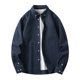 thumbnail image 3 of Camisas de cuello vuelto para hombre, blusas, camisas de rayas verticales, moda coreana, 3 of 5