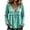 Cyan_01, variant on Boho Tops for Women V Neck Long Sleeve Blouse Tie Front Fringe Casual Solid‑Color Textured Linen Blend Shirts Cyan XXL