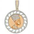 thumbnail image 4 of 28 + Grams Real Silver Egyptian Queen Nefertiti Pharaoh Greek Charm Pendent 2'', 4 of 7