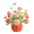 thumbnail image 2 of Faux Silk Flower Centerpiece, Realistic Floral Arrangement With Decorative Vase Maintenance Free Decor, Home Table Display for Bedroom Dining Room Office, 2 of 7