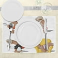 thumbnail image 3 of Ambesonne Sloth Place Mats Set of 4, Lazy Sloth Family Cartoon, Standard Size, Multicolor, 3 of 6