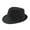 Black, variant on Wide Brim Sun Protection Hat Solid Color Boater Summer Beach Sunhat for Vacation